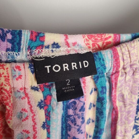 Torrid Colorful Off-the-Shoulder Mini Dress Size 2X - Picture 8 of 10